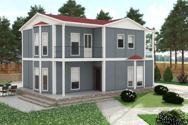 155m² Çift Katlı Prefabrik Konut